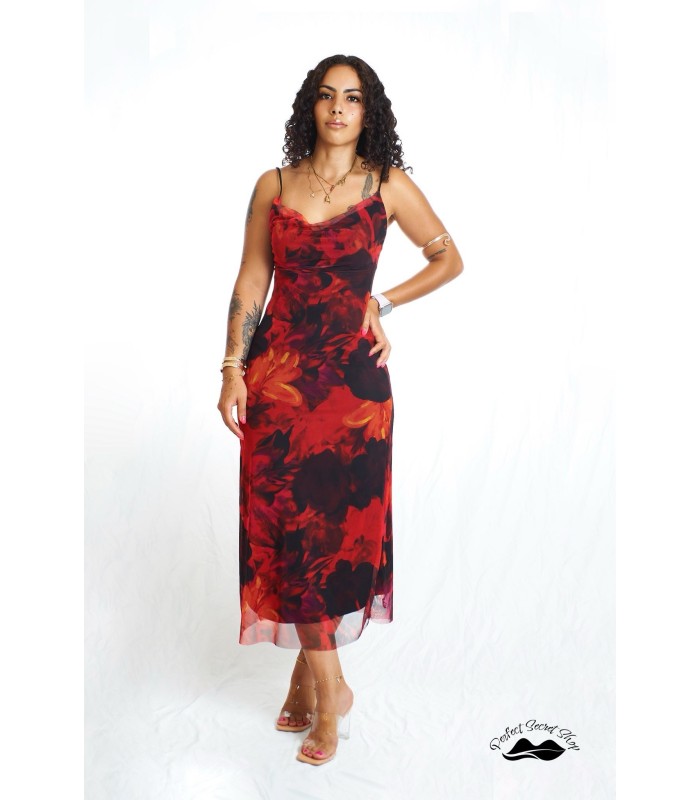 Abito Lungo Sunny in Tulle | Eleganza Floreale  – Perfect Secret Shop