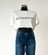 Givenchy T-shirt Cropped Donna Bianca con Logo – Stile Iconico e Moderno