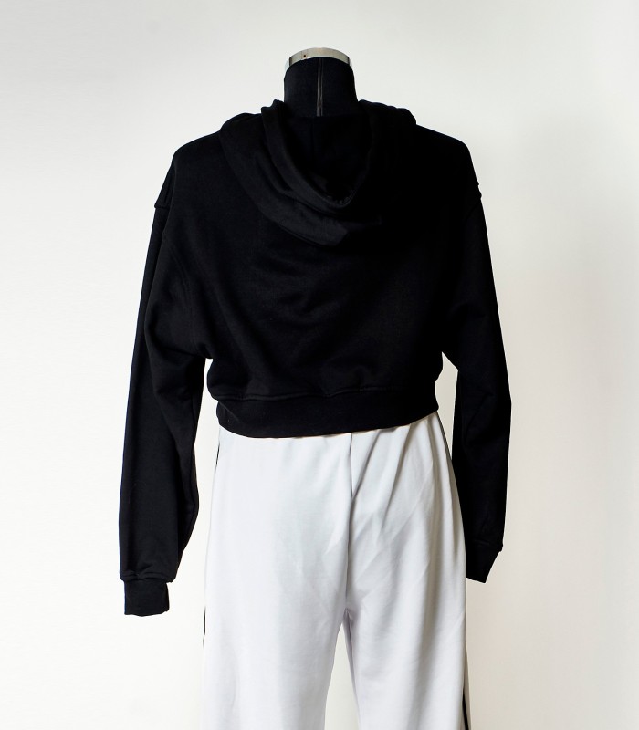 Felpa con Cappuccio Nera Cropped Comme des Fuckdown – Stile Streetwear