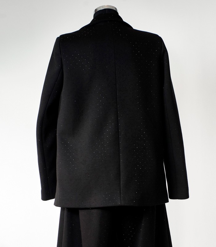 Blazer nero elegante con strass – stile luminoso e chic