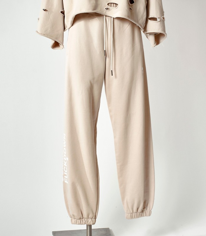 Pantaloni Tuta Beige Comme des Fuckdown – Streetwear Unisex