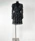 Vestito corto floreale Patrizia Pepe nero – Abito elegante donna con maniche lunghe
