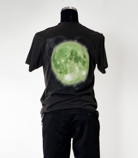 T-shirt Off-White Uomo Nera con Stampa Super Luna  – Streetwear di Lusso