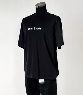 Palm Angels T-shirt Nera Uomo con Logo Frontale – Stile Streetwear di Lusso