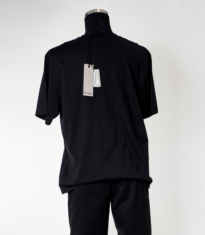 Palm Angels T-shirt Nera Uomo con Logo Frontale – Stile Streetwear di Lusso