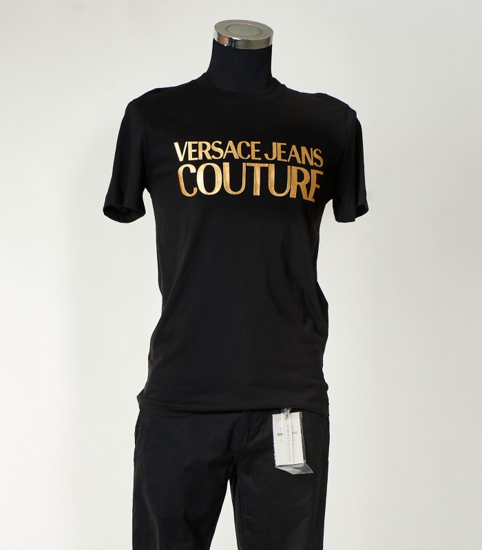 T-shirt uomo Versace Jeans Couture con logo dorato – stile iconico ed elegante
