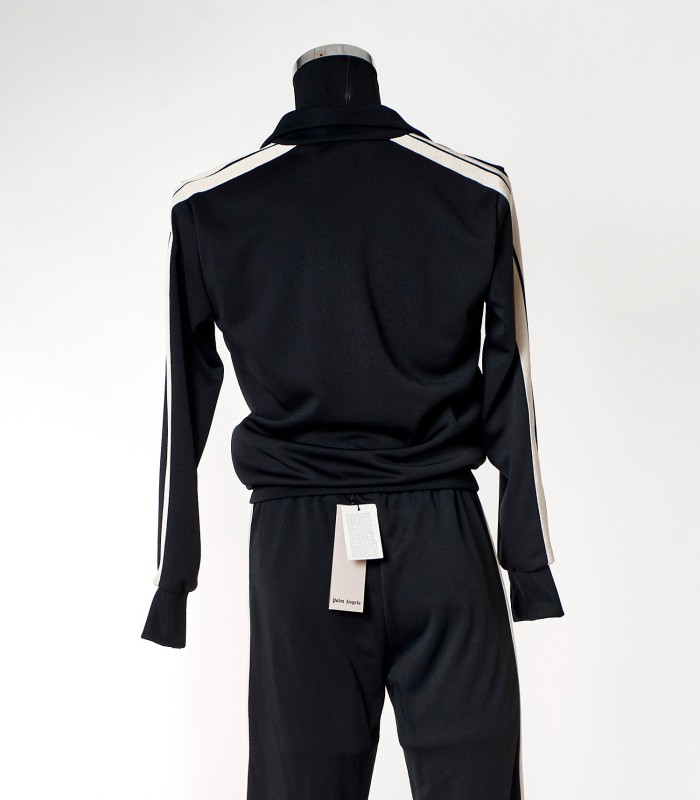 Palm Angels Tuta Nera con Zip e Bande Laterali – Stile Streetwear Iconico