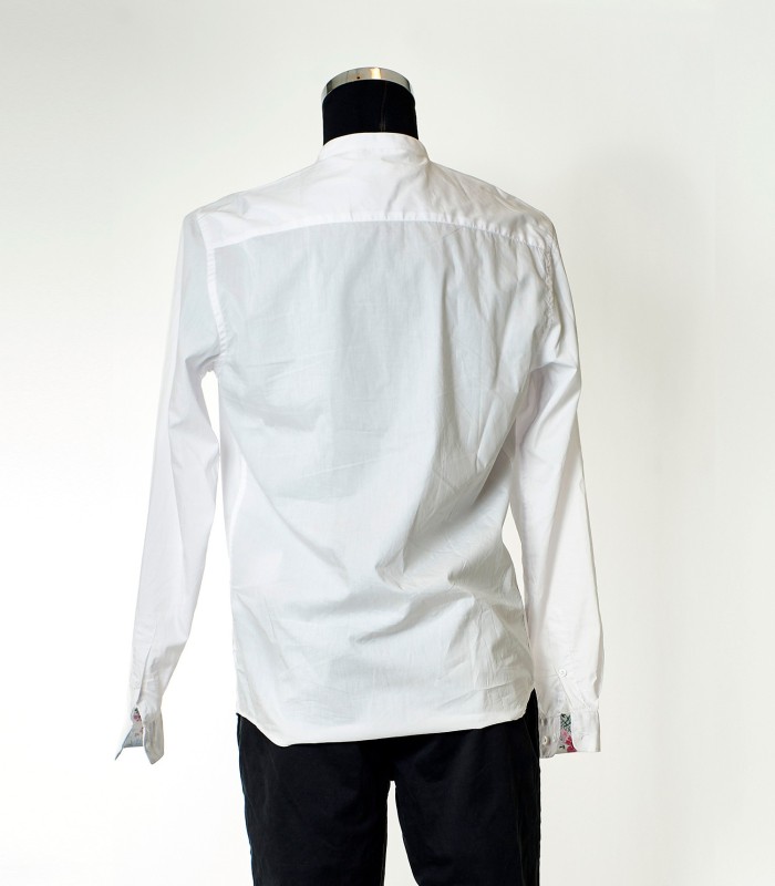 Camicia Bianca Uomo Collo Coreana Yves Enzo Paris – Eleganza Minimal