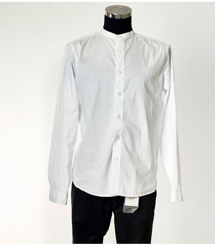 Camicia Bianca Uomo Collo Coreana Yves Enzo Paris – Eleganza Minimal