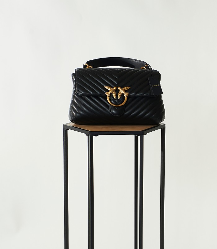 Pinko Love Bag Puff Nera – Borsa Iconica Trapuntata con Fibbia Love Birds