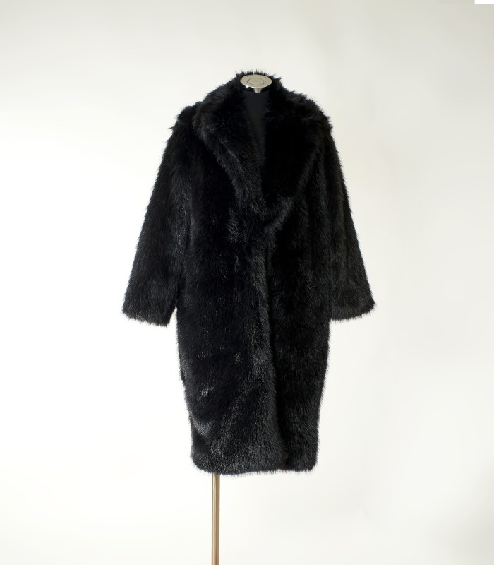 Pelliccia donna a pelo liscio – nero, marrone e cammello