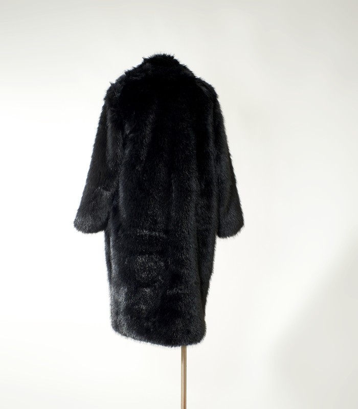 Pelliccia donna a pelo liscio – nero, marrone e cammello