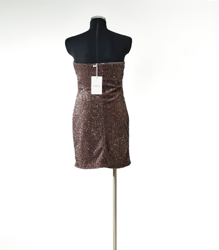 Abito tubino paillettes donna elegante – disponibile in rosso, marrone e nero