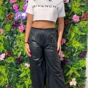 Pinko Leather trousers PAPIKA Cropped Fit