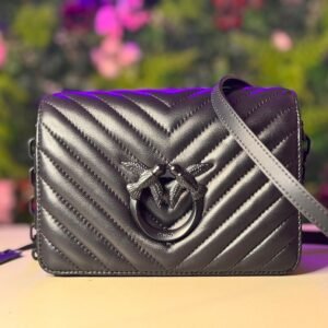 Pinko mini love bag click chevron colour block